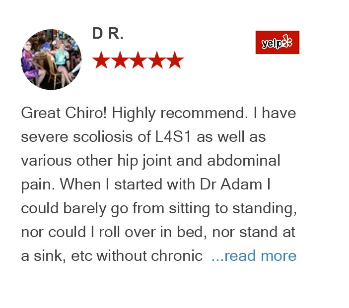 Yelp review by D.R. for On Purpose Chiropractic Los Gatos