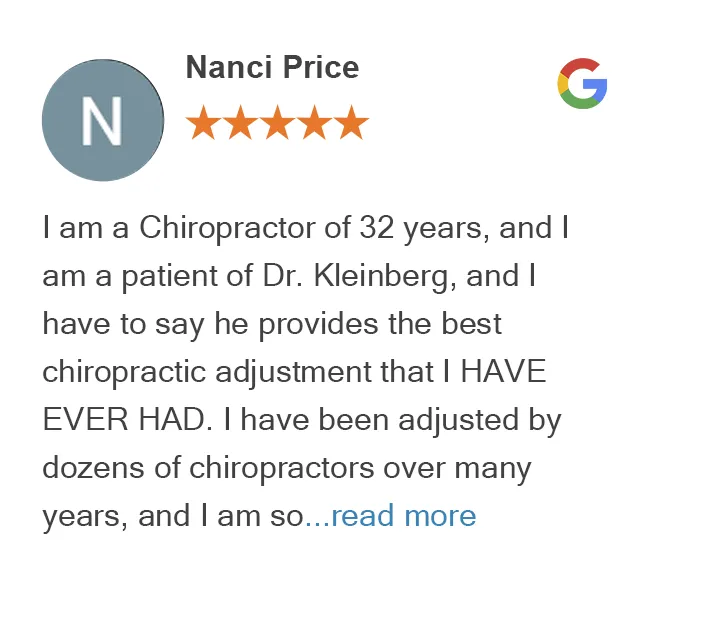 Meet Dr. Erica 7 Google review by Nanci Price for On Purpose Chiropractic Los Gatos